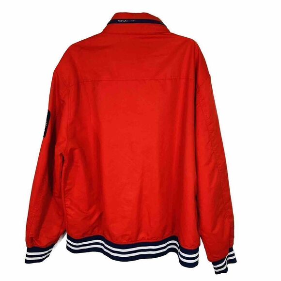 US Polo Assn  Red Lined Zip-Up All-Weather Windbreaker Jacket Sz L‎ - Picture 10 of 13